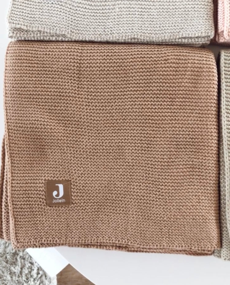 Basic knit deken Biscuit • Jollein