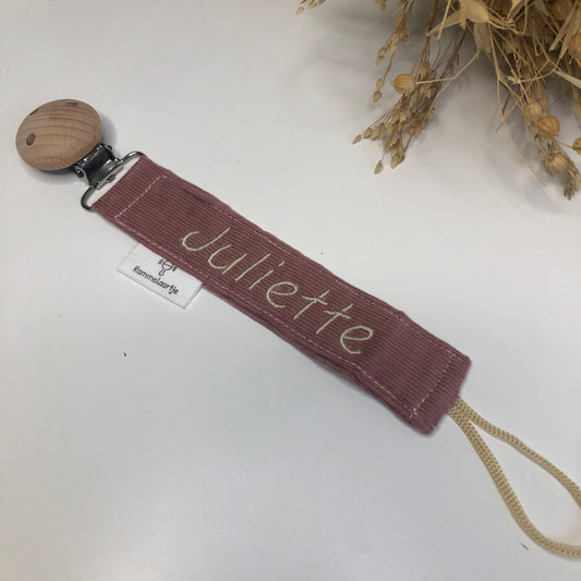 2-pack Corduroy speenkoord roze • Rammelaartje