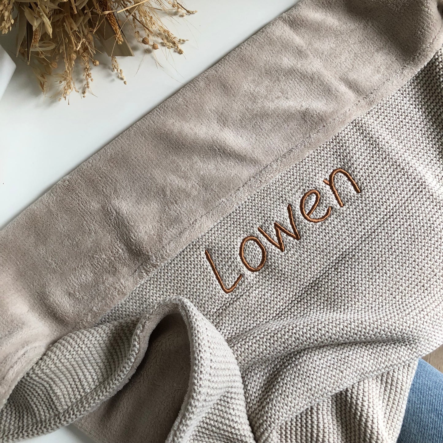 Basic Knit + fleece nougat • Jollein