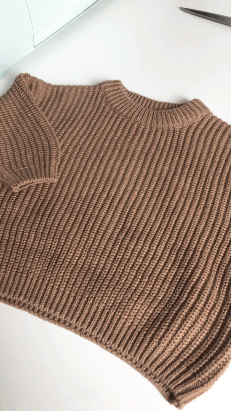 Knit sweater mokka • La Olivia Kids