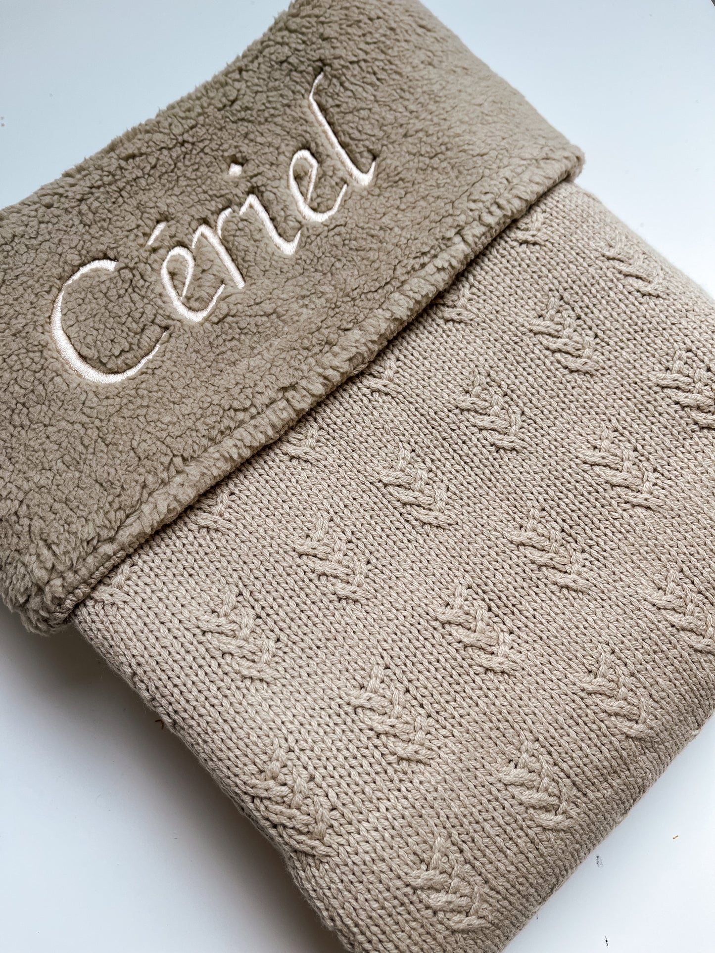 Wiegdeken velour olive green • Jollein