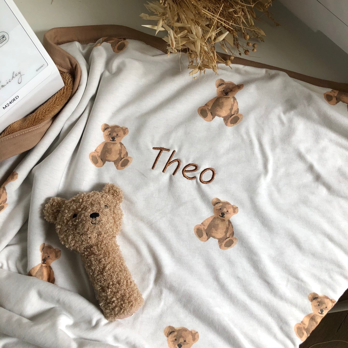 Voorbeeld Teddy teken met 'Theo'