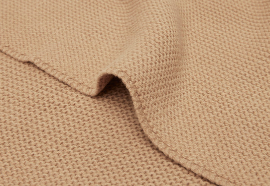 Basic knit deken Biscuit • Jollein