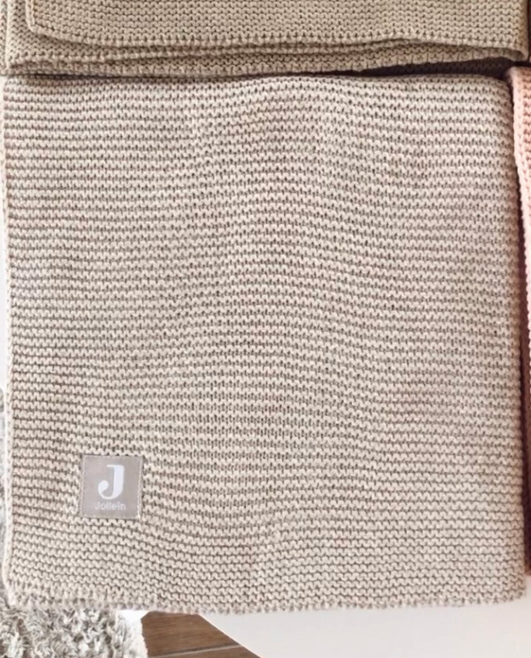 Basic Knit deken nougat • Jollein