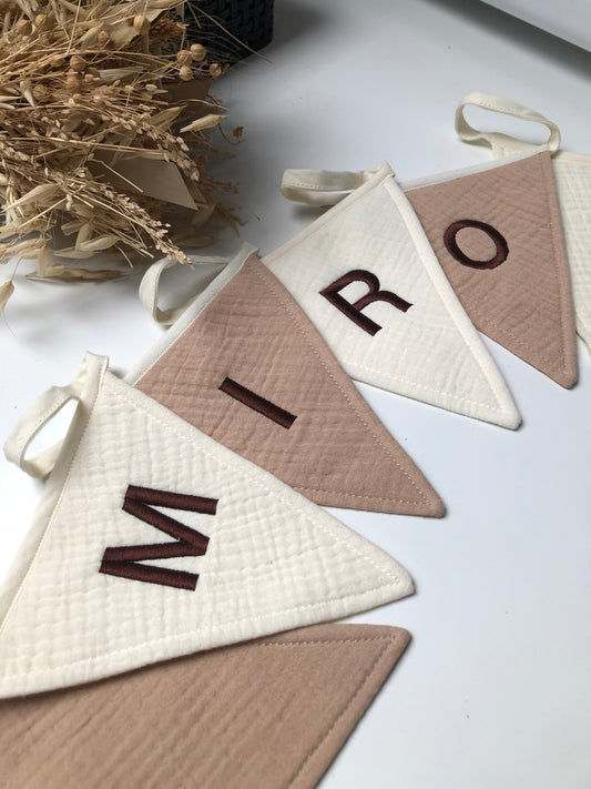 Vlaggenlijn biscuit & ivory • Jollein