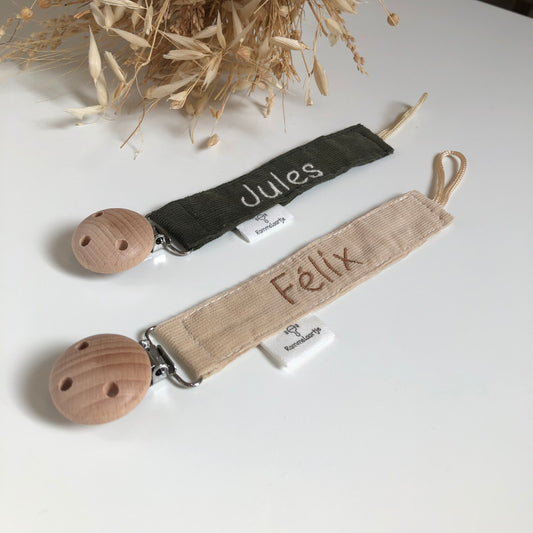 2-pack Corduroy speenkoord beige • Rammelaartje