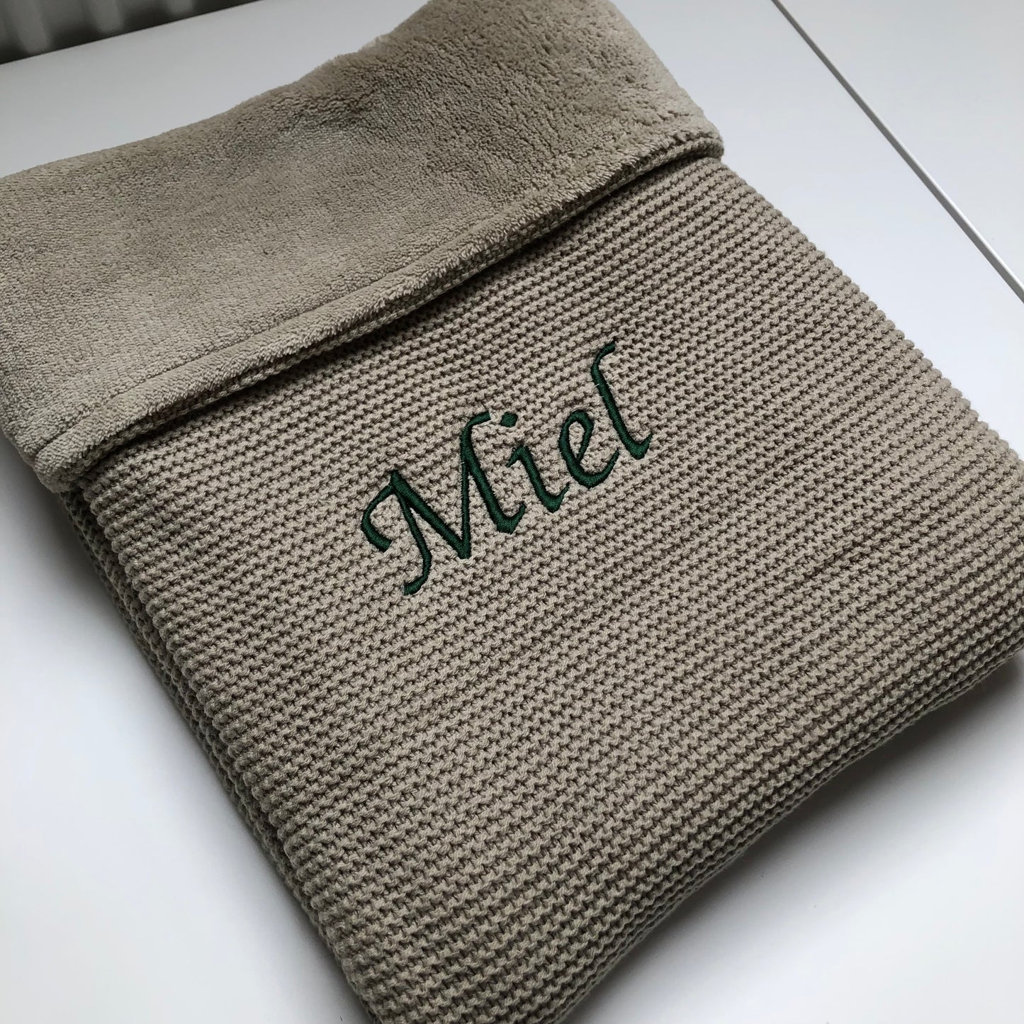 Basic Knit + fleece olive Green • Jollein
