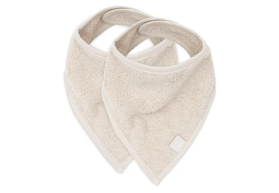2-pack Bandana slabbetjes nougat • Jollein