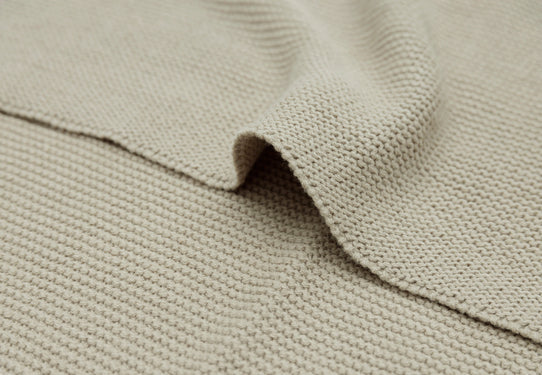 Basic Knit deken olive green • Jollein