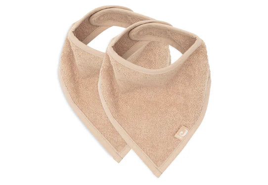 2-pack Bandana slabbetjes biscuit • Jollein