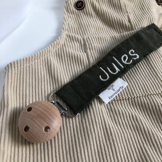 2-pack Corduroy speenkoord groen • Rammelaartje