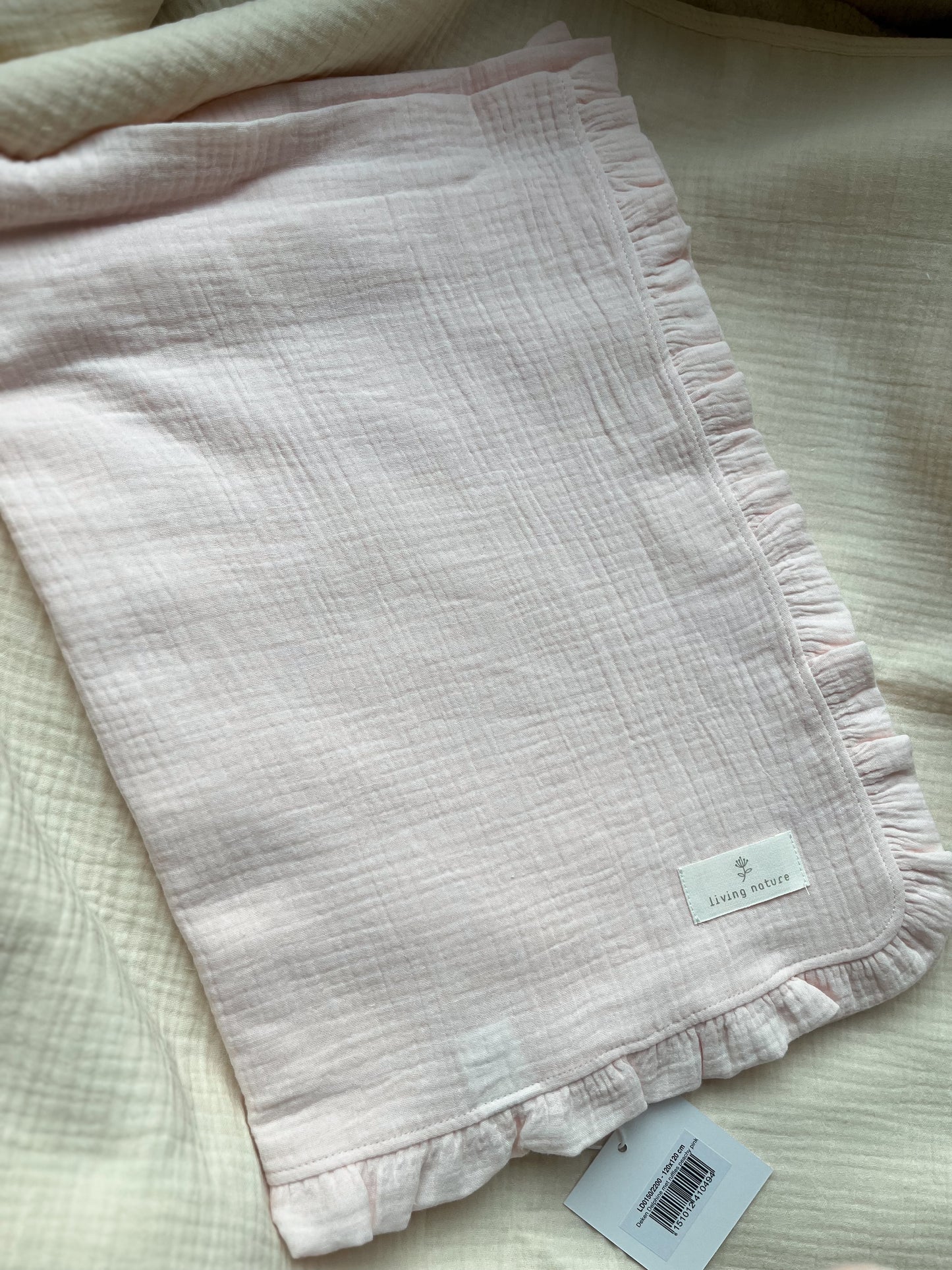 Delphine deken Peachy Pink (roze) • Living Nature