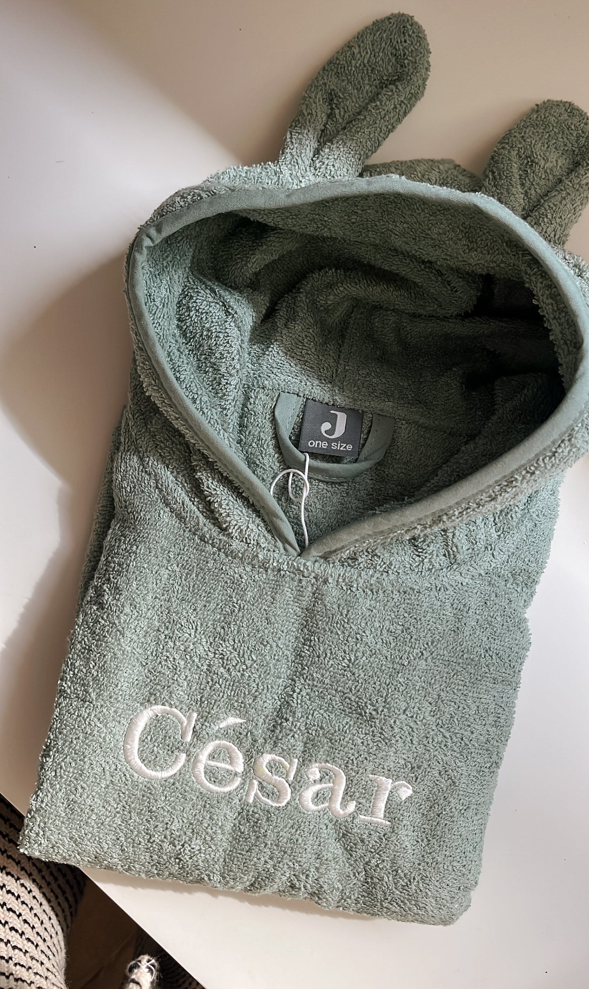 Badponcho ash green • Jollein