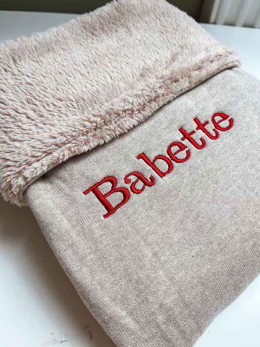 Wiegdeken basic knit teddy Melange •  Meyco Baby