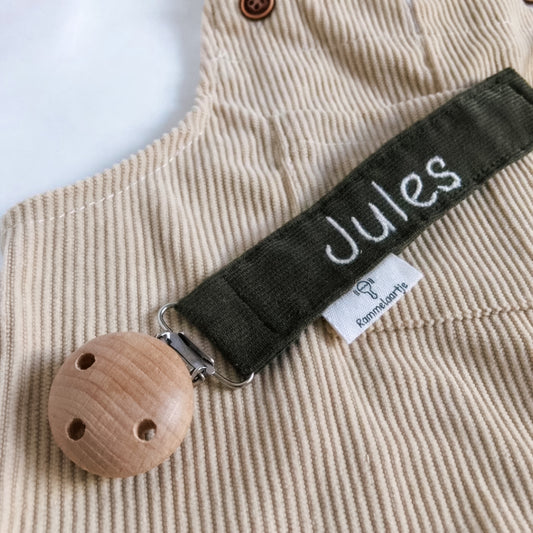 2-pack Corduroy speenkoord groen • Rammelaartje