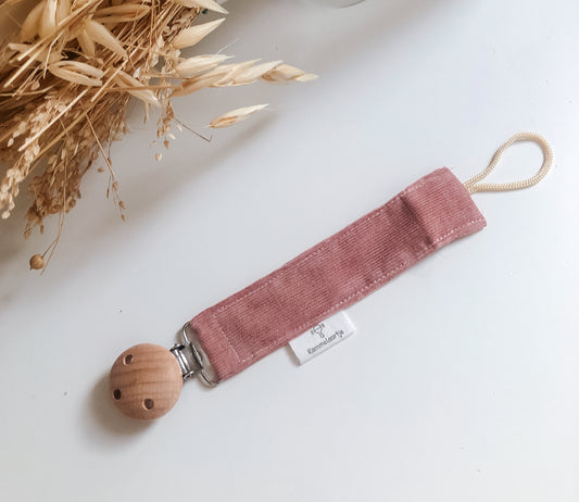 2-pack Corduroy speenkoord roze • Rammelaartje