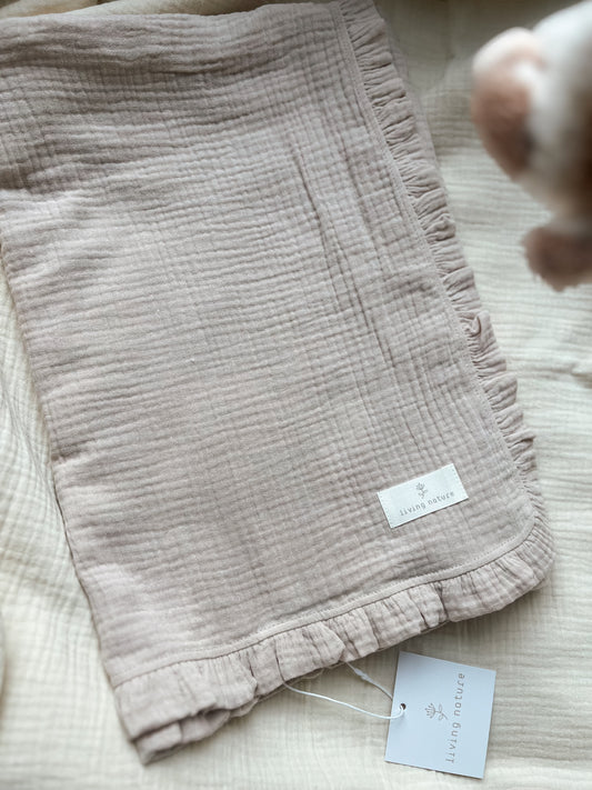 Delphine deken Beige / grijs • Living Nature