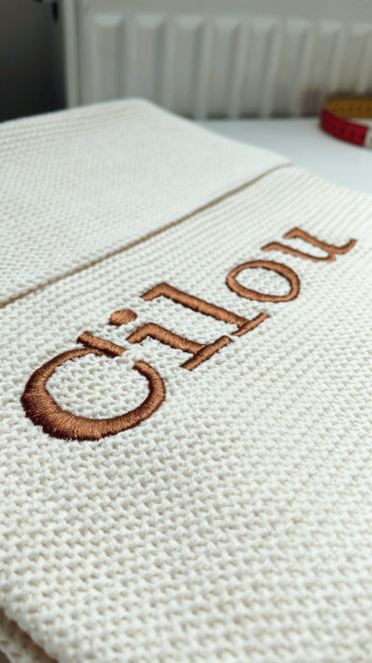 Basic Knit deken ivory • Jollein