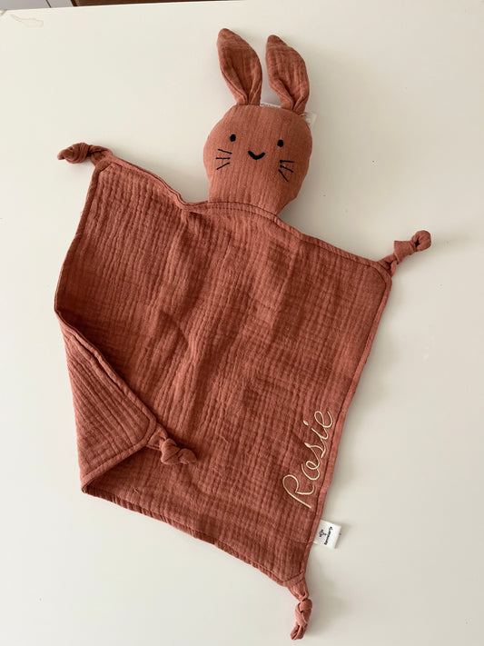 Knuffel konijn terracotta
