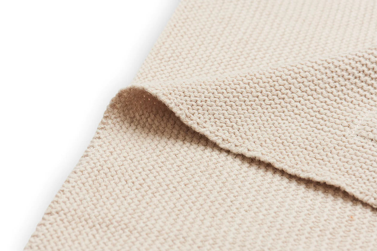 Basic knit deken nougat • Jollein