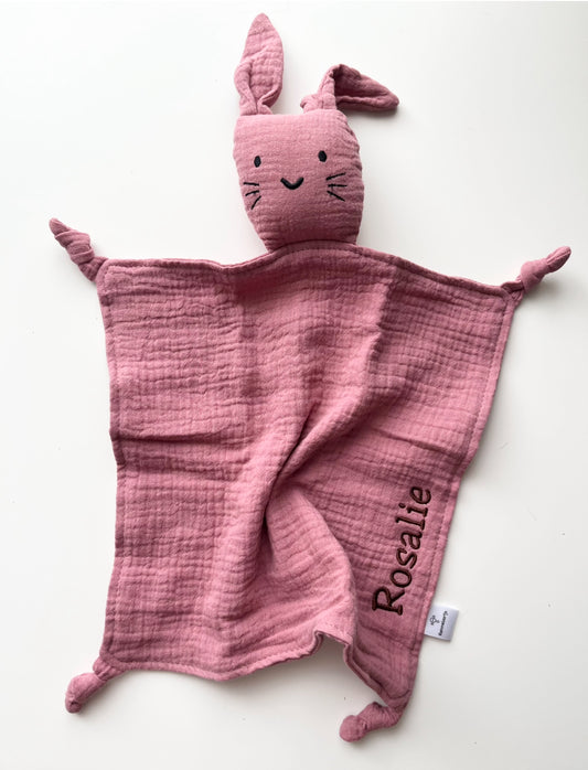 Knuffel konijn roze • Rammelaartje