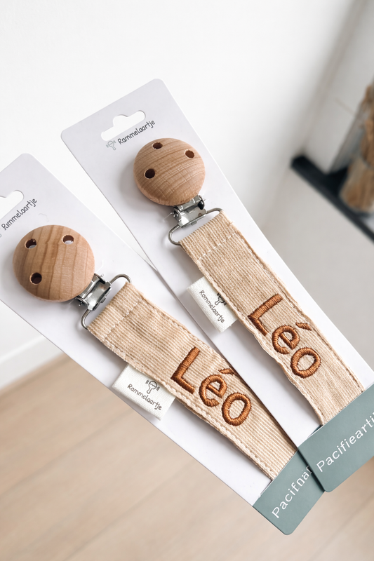 2-pack Corduroy speenkoord beige • Rammelaartje