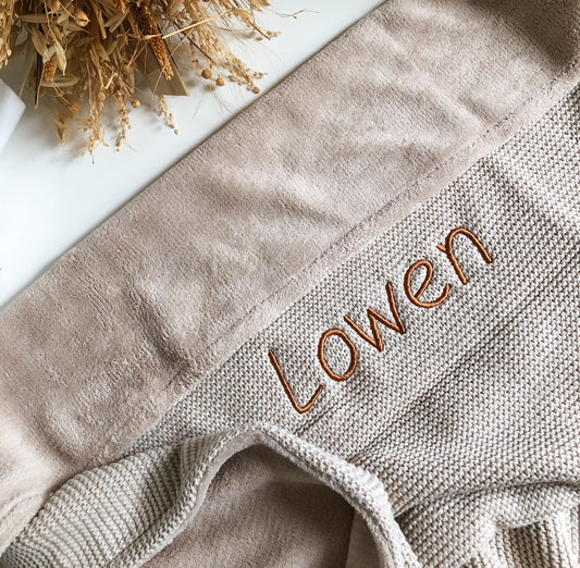 Basic Knit + fleece nougat • Jollein