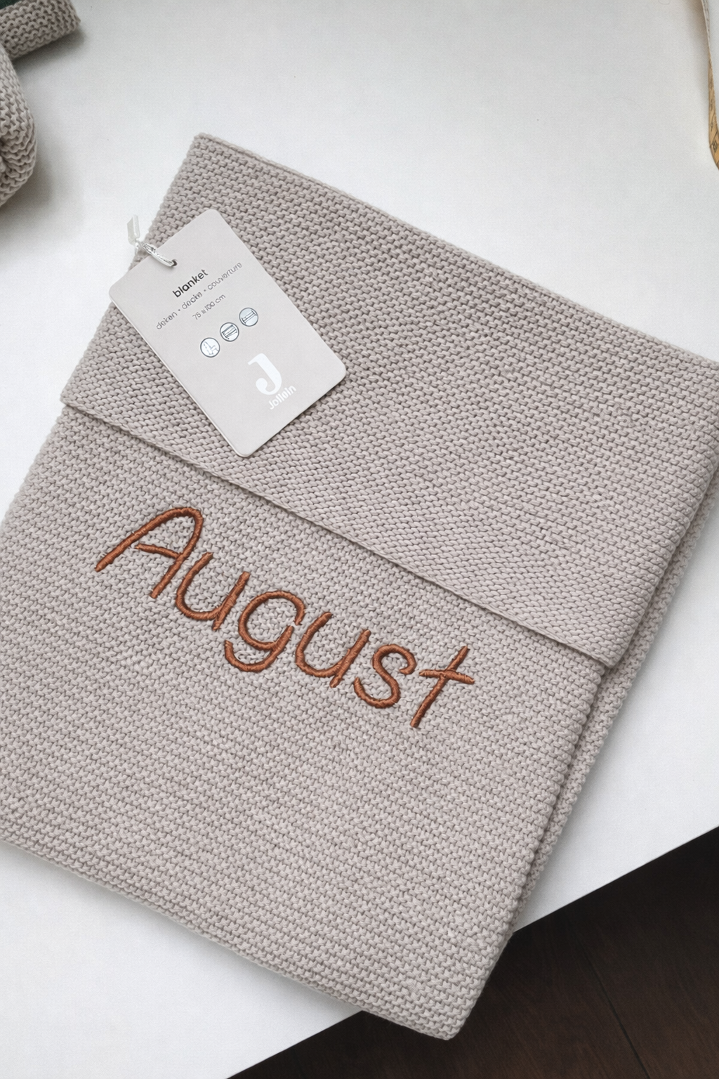 Basic Knit deken nougat • Jollein