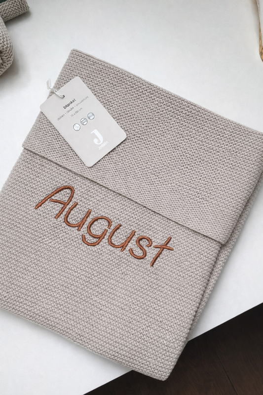 Basic Knit deken nougat • Jollein