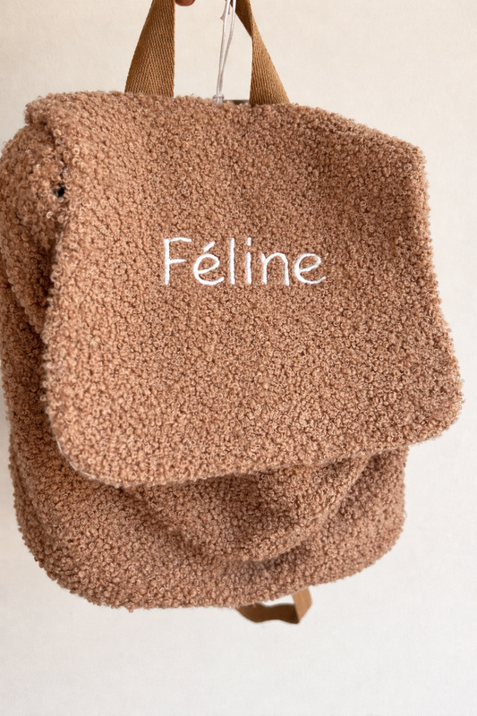 Rugzakje bouclé biscuit • Jollein