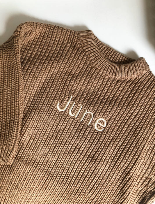 Knit sweater mokka • La Olivia Kids
