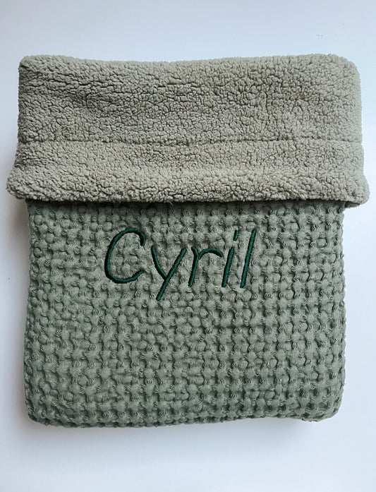 Wafel wiegdeken olive green • Meyco Baby