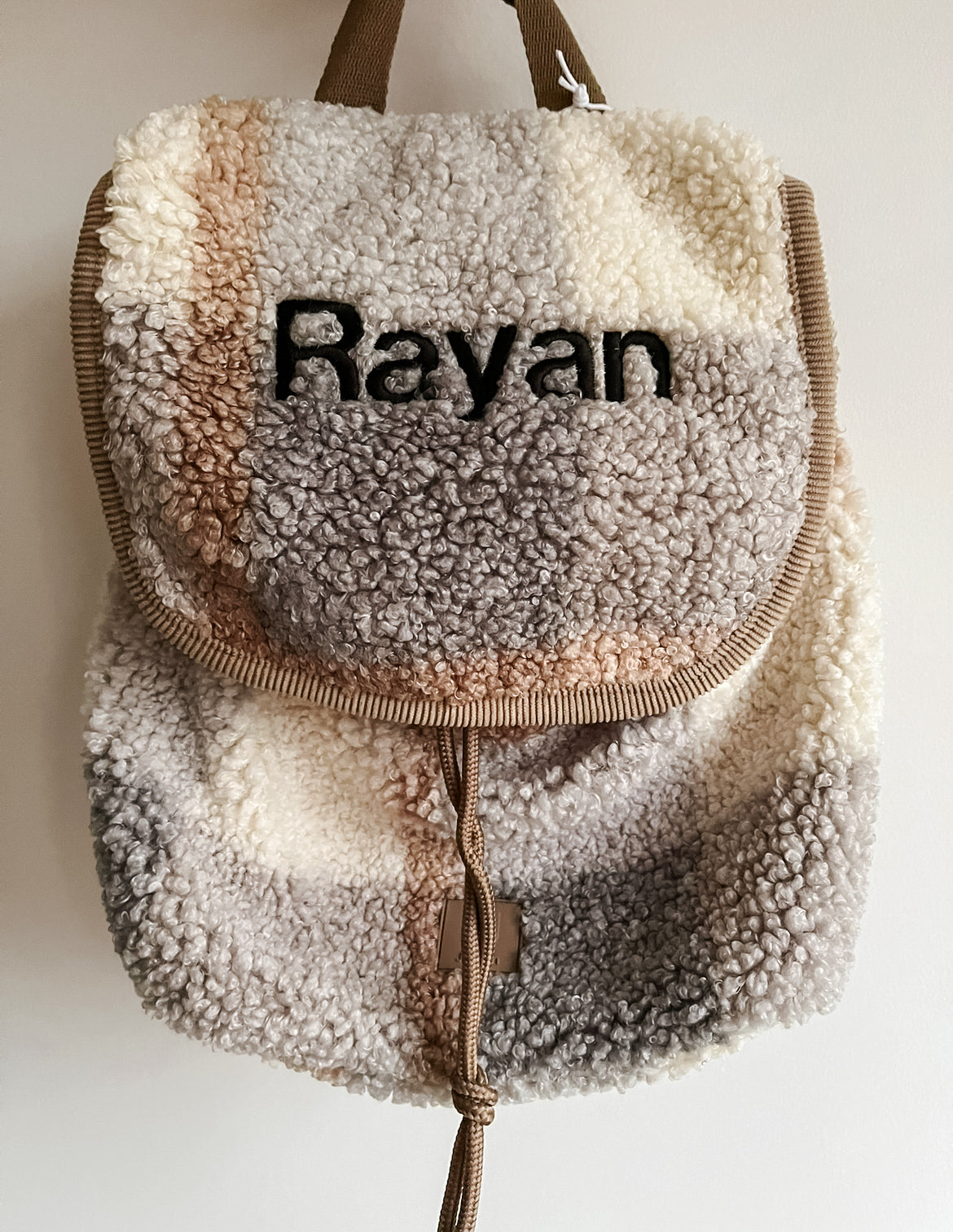 Boucle check rugzakje • Jollein