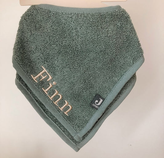 2-pack Bandana slabbetjes ash green • Jollein