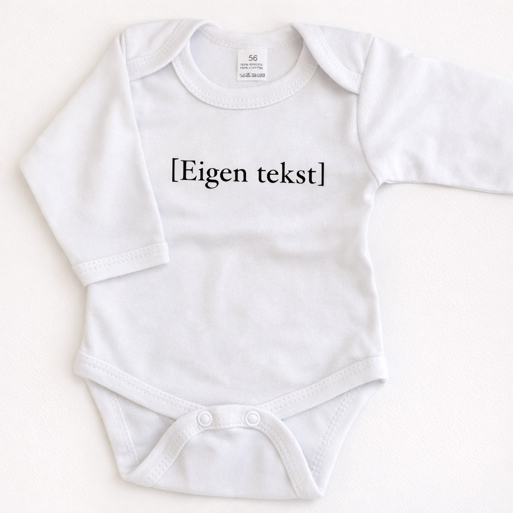 Body met eigen tekst bedrukt • liefgemerkt