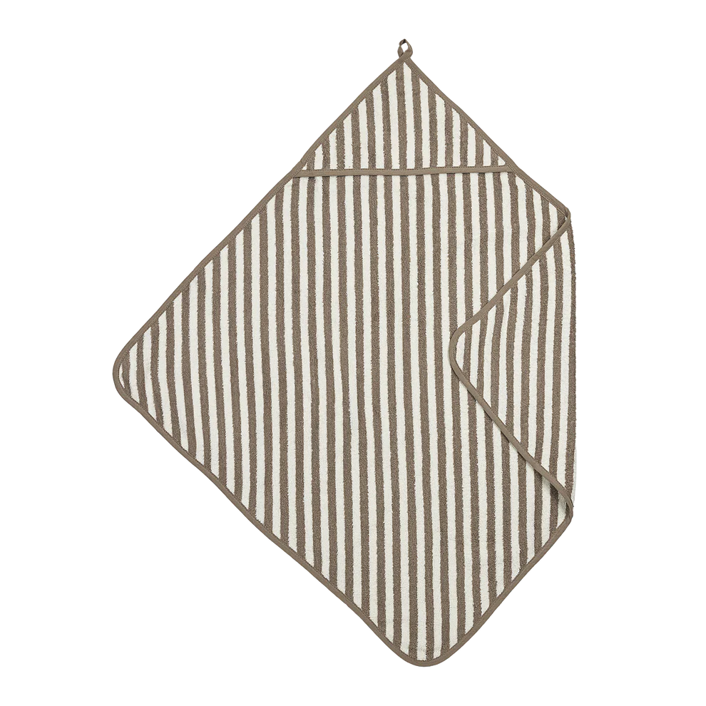Badcape Stripes Taupe • Meyco Baby