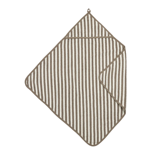 Badcape Stripes Taupe • Meyco Baby