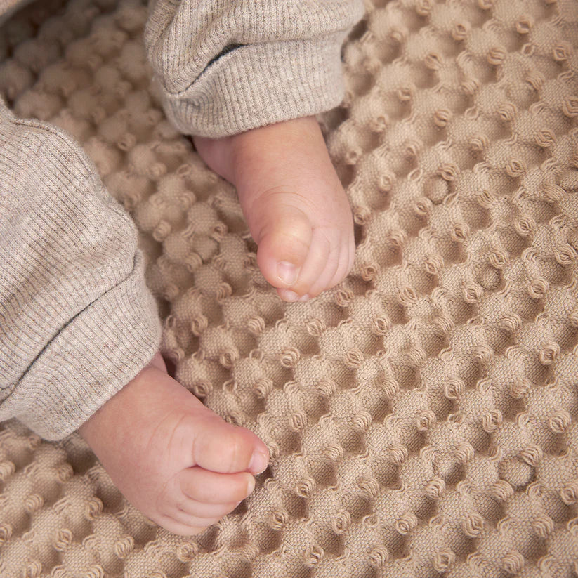 Wafel wiegdeken zand •  Meyco Baby